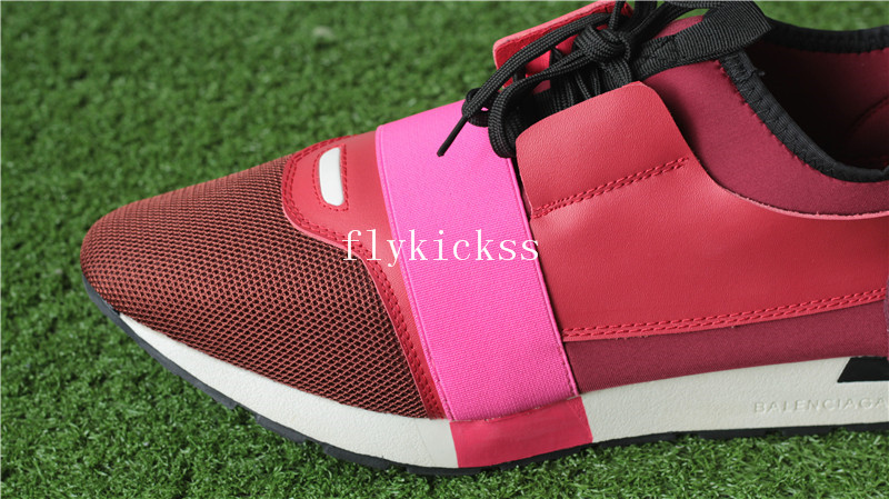 Balenciaga Race Runner Trainers Red Pink